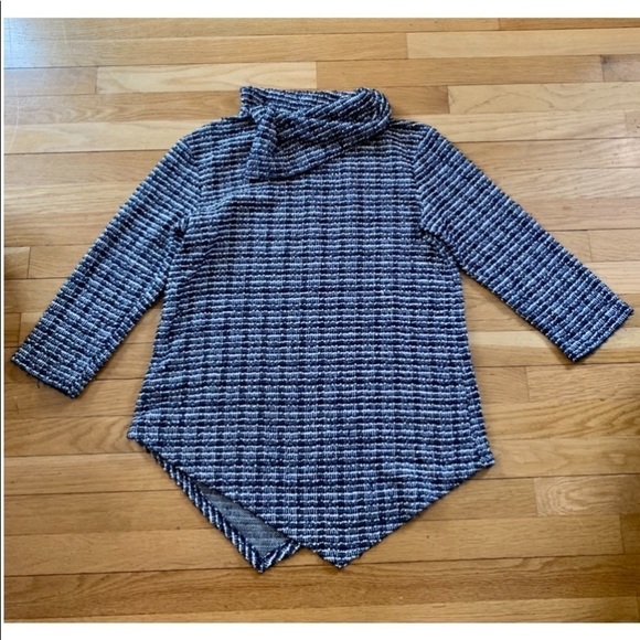 Vince Camuto Blue white textured Sweater, Sz Med‎ - Picture 3 of 7